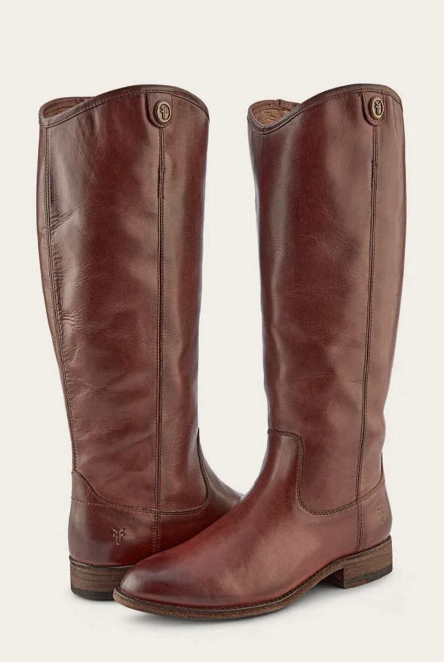 Size 6.5 Women's FRYE Melissa Button Riding Boots 3477167-COG Cognac